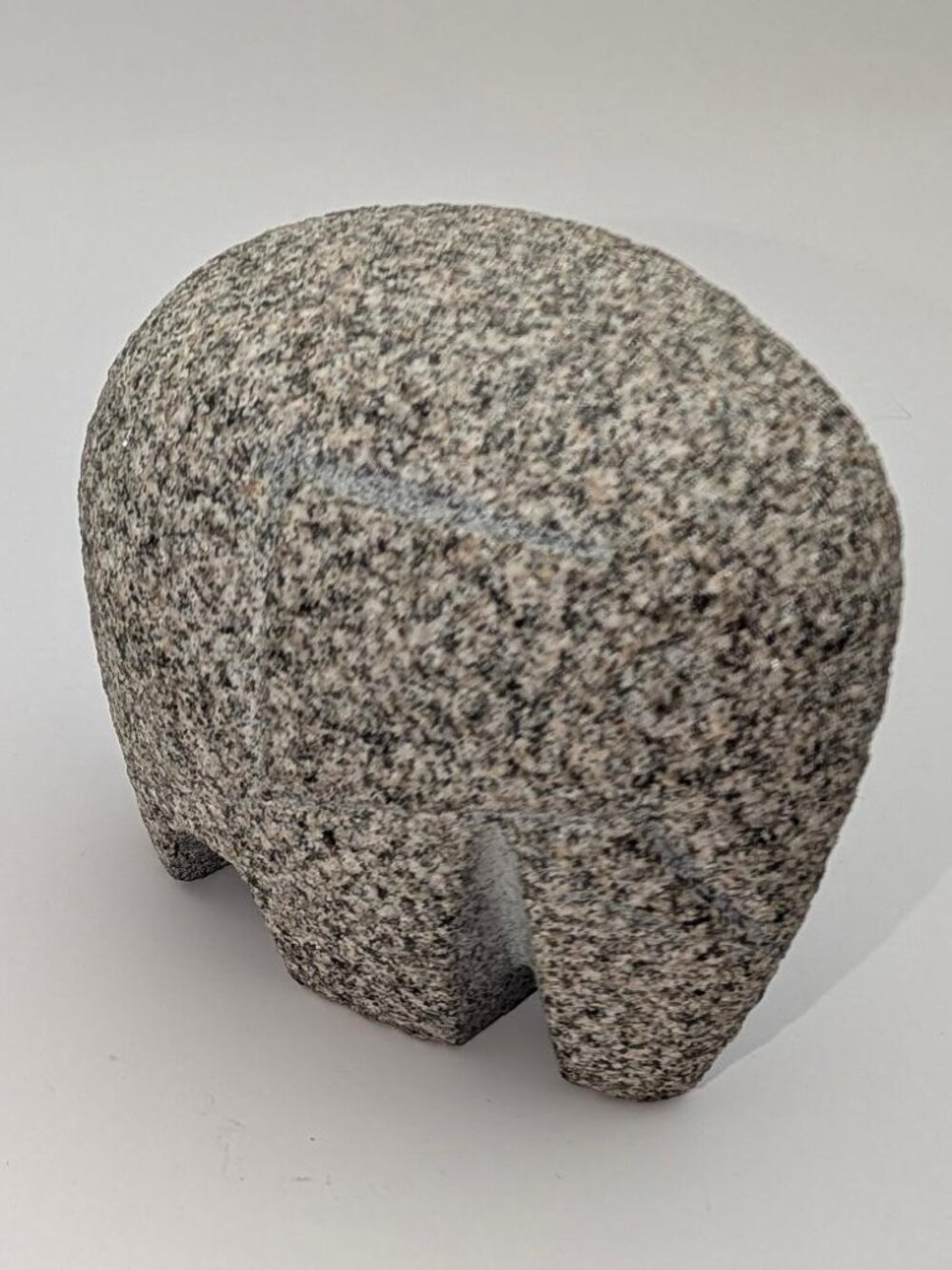 Carved Granite Elephant Paperweight; HEAVY! Exc. Pre-Owned Condition